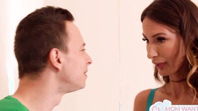 Natalie Grace & stepson get kinky with panty-sniffing & cum-sharing