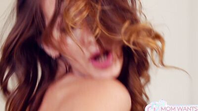 Natalie Grace & stepson get kinky with panty-sniffing & cum-sharing