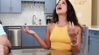 Step-Daddy Scott Trainor's Luxe La Fox gets a hot cumshot on her big latina ass