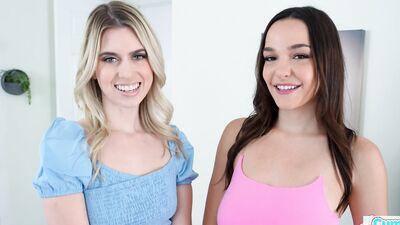 Step-siblings Rissa May & Jill Kassidy help a patient with a big load out of his balls
