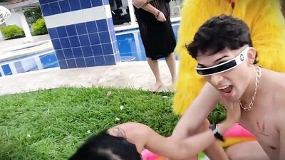 Stepbro challenges me to a fight outside the house, I win, and we fuck hard!