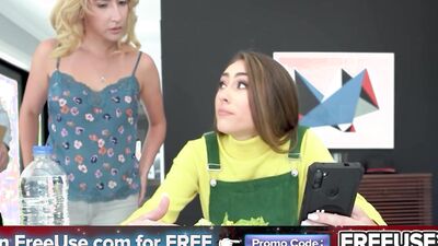 Mackenzie Mace & Lilith Moaningstar beg for my cock & get their tight pussies licked and fucked