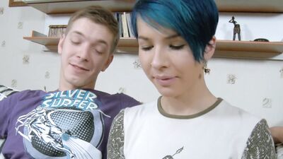 Amy Frost rides step bro's big cock like a wild cowgirl in HD