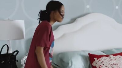 Watch this mature brunette indulge in her addiction in a hotel room