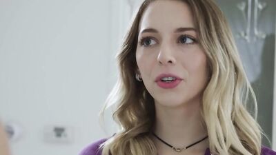 Stepmom London River seduces stepdaughter Lily Larimar with her juicy curves & intimate kisses