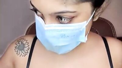 Watch this big-titted Asian MILF get intimate with her Sri Lankan lover up close