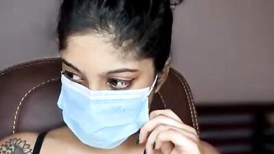 Watch this big-titted Asian MILF get intimate with her Sri Lankan lover up close