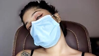 Watch this big-titted Asian MILF get intimate with her Sri Lankan lover up close