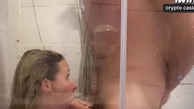 Stepbro Ralf Christian bangs his sexy stepsister in a hot shower and cums all over her big tits