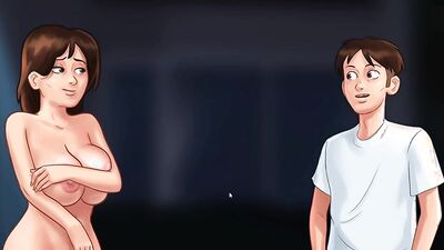 Stepmom and StepAunt caught in the act by stepbro in pool party, fucked hard