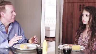 Elena Koshka seduces stepdad with her tight body and blows his mind with her amazing mouth skills