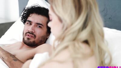 Molly Little gets caught thinking about her stepbrother's big cock and begs for his cum in confession