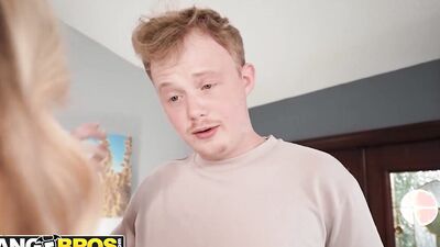 Big tits Alli Cheers Up Stepson with a Steamy Cock-Sucking Session, Sucking & Taking a Facial