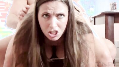 Stepmom Madisin Lee gets pounded hard by her stepson & his buddy in hot MILF action