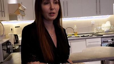 Stepmom Alina Rai cooks dinner & begs stepson to fill her up in doggy style