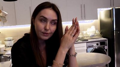 Stepmom Alina Rai cooks dinner & begs stepson to fill her up in doggy style