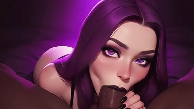 StepSister Cute Gothic enjoys virtual BBC in her mouth - POV virtual sex with stepbrother