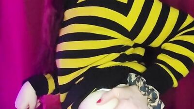 Pleasure dominates your stepsister with her massive ass & tight pussy - but with a butt plug in!