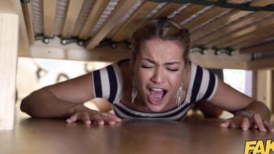 Katy Rose, Jenny Wild, Cherry Kiss & Big Dick get stuck, creampied, and fucked hard in a laundry machine, bed, and door