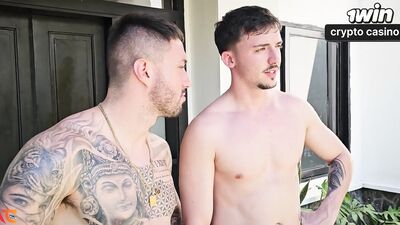 Andrea Castro's stepson gives her a raw double penetration outside