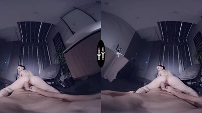 Sansa Snow gets pounded hard by her stepdad's thick cock in the shower - DarkROOM VR