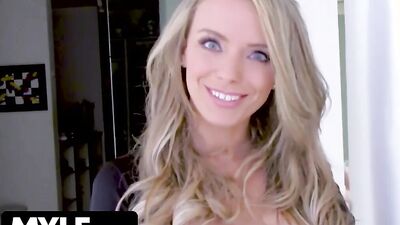Pristine Edge's big tits and blonde hair bounce as she fantasizes about her stepson's hard cock