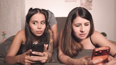 Hot latina trio plays naughty roleplay with big tits and juicy ass in hot hotel room