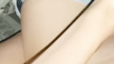 Stepsis gets a hot POV jerk off from her horny stepbro in secret at night