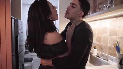 Watch stepmom KyleiEllish tease her stepson with her sexy attire & big ass