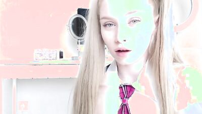 My Stepsister Schoolgirl in a Skirt Blows a Pussy in POV