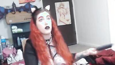 Big Titted Goth getting Creamed by Machine Dick to Huge Squirts