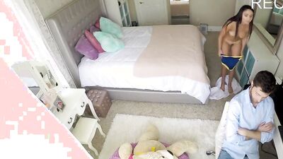 SPYFAM Brunette Step Sis Fucks Her Step Bro