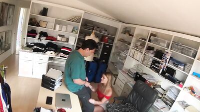 SPYFAM Step Dad FILLS UP Slutty Masturbator