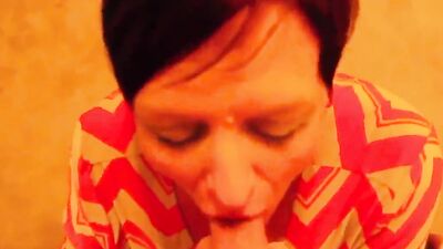 Cougar sucking my cock