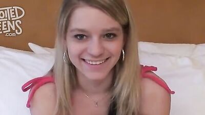 Cute deaf teen sucks a fat dick