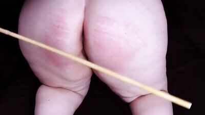 Big Ass Chubby PAWG Butt Caning & Orgasm For Step Sister