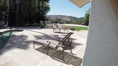 Creampies by the pool ft. stepsis hannah hawthorne