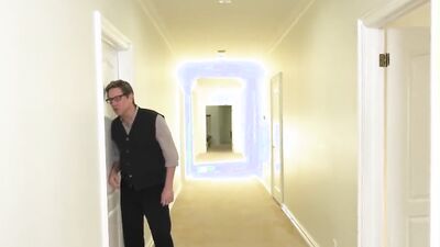 Dad peeks inside window while gia gets bbced!