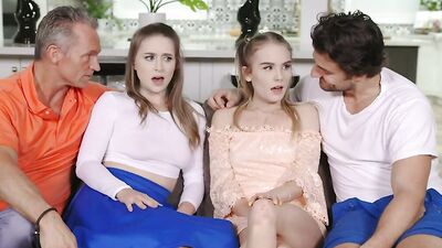 Strict dads switch daughters on vacay