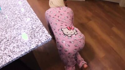 4k Msnovember Shocked her StepFather wants to Fuck her Shy BlackPussy in the Kitchen. Sheisnovember