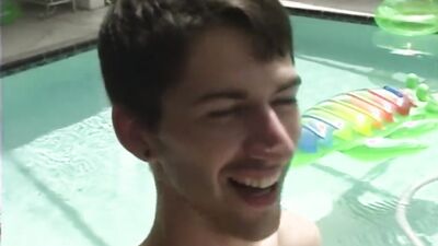 Brother & Stepsister Play around in the Family Pool