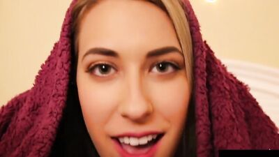 Family Taboo with Kimber Lee Blowing her Hard Cock Cousin!