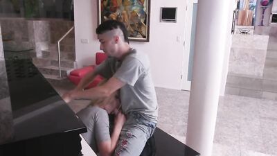 Horny Stepson Gets Mom to Fuck him during his Piano Practice