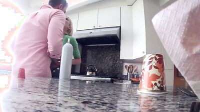 SPYFAM Step Sister Fucked in Kitchen on Thanksgiving