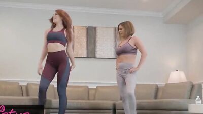 Twistys - Teen Gets her Yoga Pussy Licked by Mom's BFF