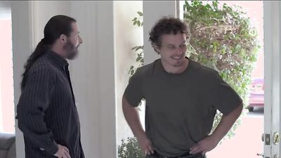 Sneak Fucking my Stepbro while Dad is Home