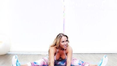 PUREMATURE Busty Milf Tegan James fucked during her yoga session