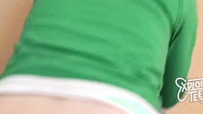 Petite teen stars in her debut amateur video