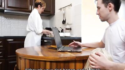 SIS.PORN. Girl with playful eyes hides from stepmom for quick sex with stepbro in bed