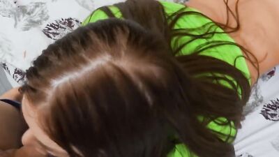 Tattooed stepsister plays with jordi's stuff & stiff